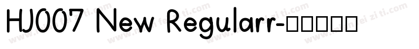 HJ007 New Regularr字体转换